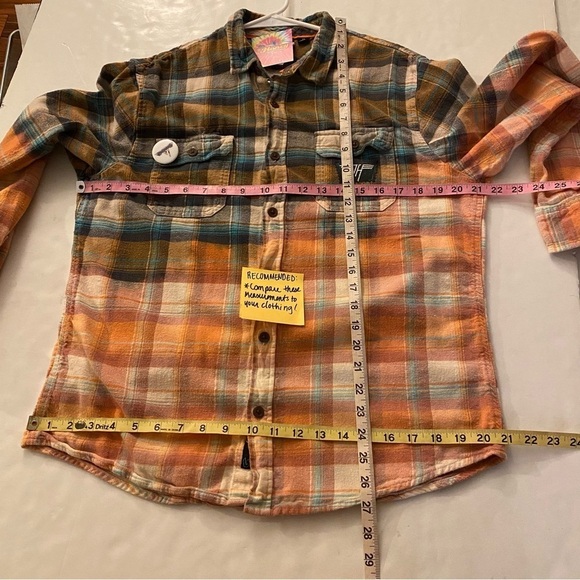 Van Halen Band Flannel Shirt Mens Large Unisex Upcycled Handmade Button Down - Picture 8 of 13